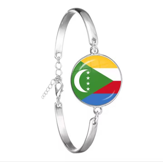 Bracelet Cabochon en verre National Comores pour femme